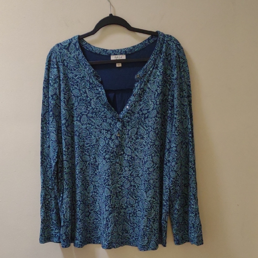 Style & Co Floral Long Sleeves Blouses